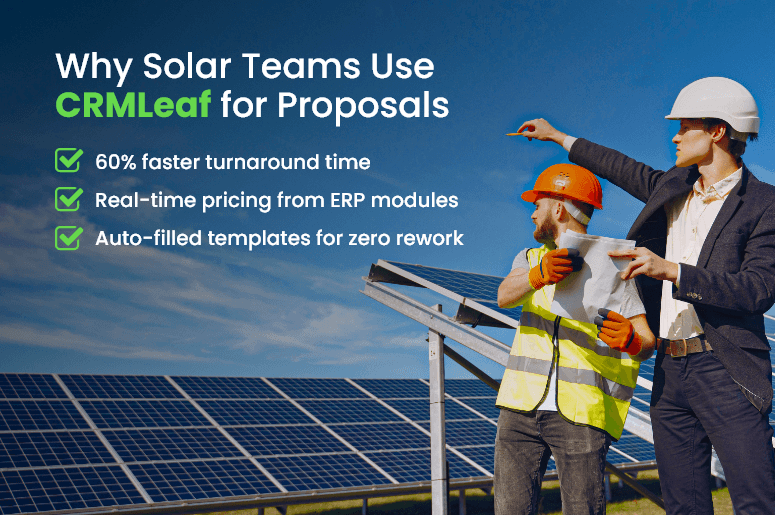 Why solar teams use CRMLeaf for proposals