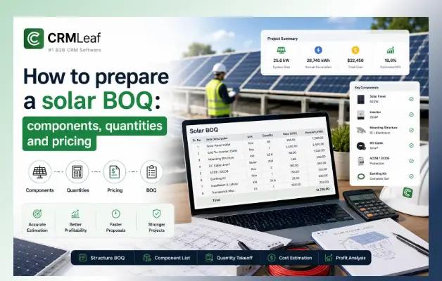 How to prepare a solar BOQ: components, quantities and pricing
