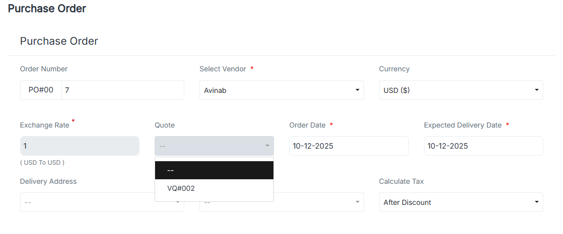 Turn Vendor Quotes into Purchase Orders