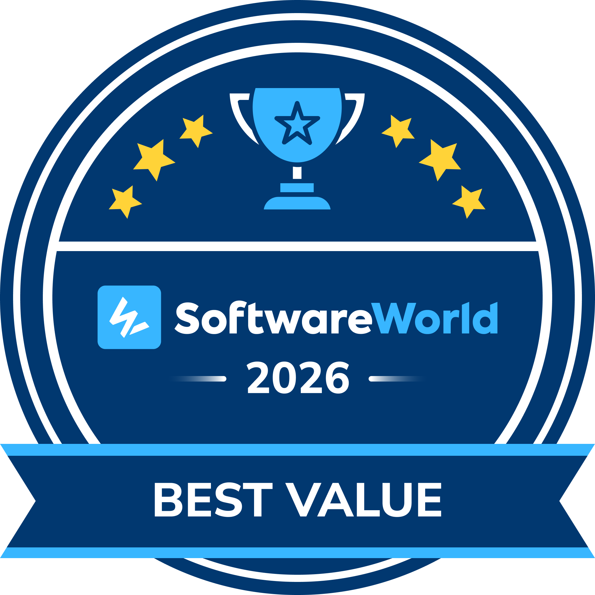 SoftwareWorld 2026 Best Value award